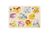 Goki Houten Noppenpuzzel Dieren Baby