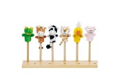 Goki Pluche Vingerpop Dier, 6st.