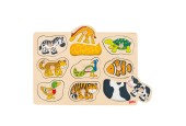 Goki Houten Dieren Noppenpuzzel, 9st.