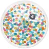 Set d'assiettes confettis 4 pièces en plastique Ø22,5cm
