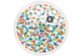 Bordenset confetti 4-delig kunststof Ø22,5cm