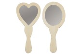 Versier je Houten Handspiegel, 2st. 25cm