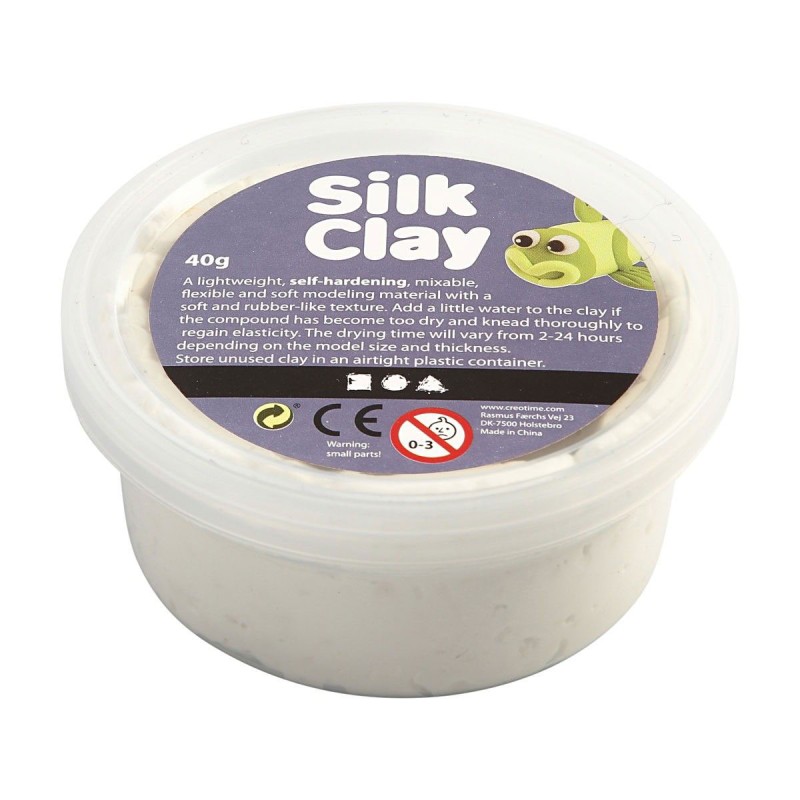 Silk Clay - Wit, 40gr. Silk Clay - Wit, 40gr.