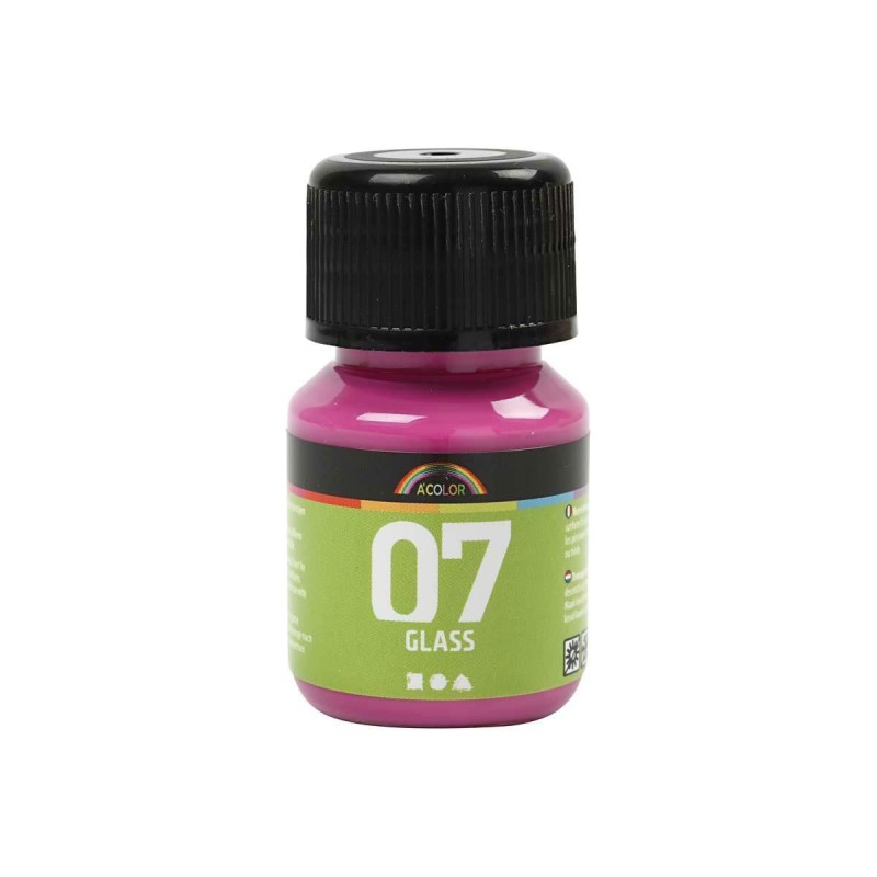Permanente Glasverf - Roze, 30ml