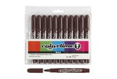 Donkerbruine Jumbo Stiften, 12st.