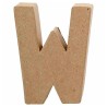 Letter Papier-maché - W, 10cm