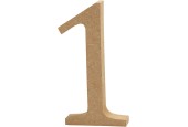 Cijfer 1 MDF 13cm, 1st.