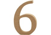 Cijfer 6 MDF 13cm, 1st.