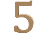 Cijfer 5 MDF 8cm, 1st.