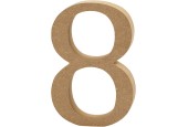 Cijfer 8 MDF 8cm, 1st.