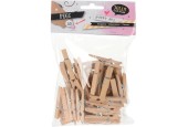 Mini pinces à linge 40 pièces en bois de pin