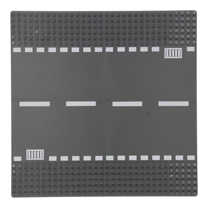 Bouwplaat Rechte Weg Grijs