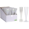Excellent Houseware Lot de 4 verres à champagne réutilisables en plastique 130 ml Passe au lave-vaisselle