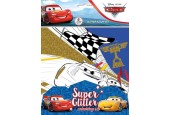 Cars set a 6 glitter kleurplaten 21,5x27,5cm