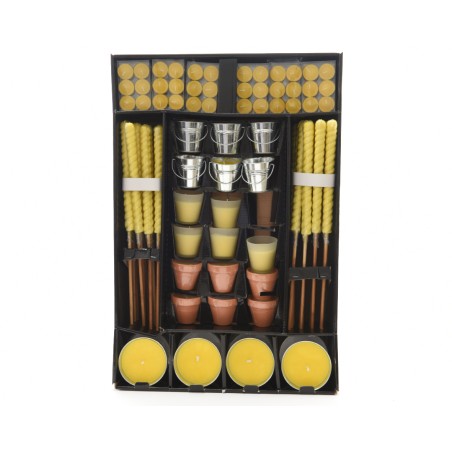 Decoris Citronella DISPLAY Gevuld Met Verschillende Citronella Artikelen.