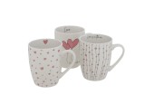 Boltze Home Mug Lieby avec coeurs et texte Love 330ml