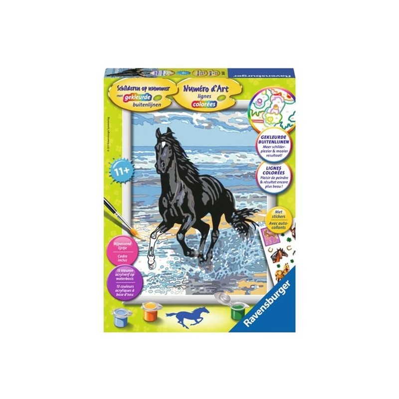 Ravensburger Schilderen op nummer Paard in de branding