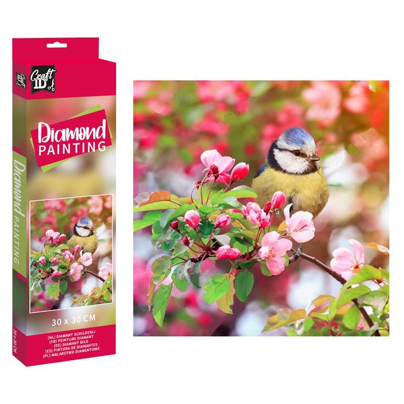 Craft ID Diamond Painting mésange bleue 30x30cm