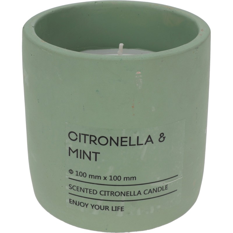 Citronella kaars in pot 10cm groen