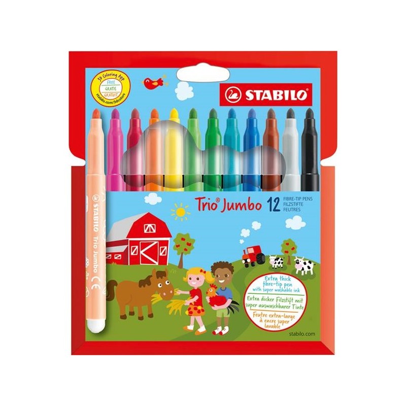 Stabilo Trio caisse géante de 12 pièces