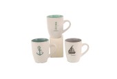 Mug nautique Ø8x10,5cm faïence