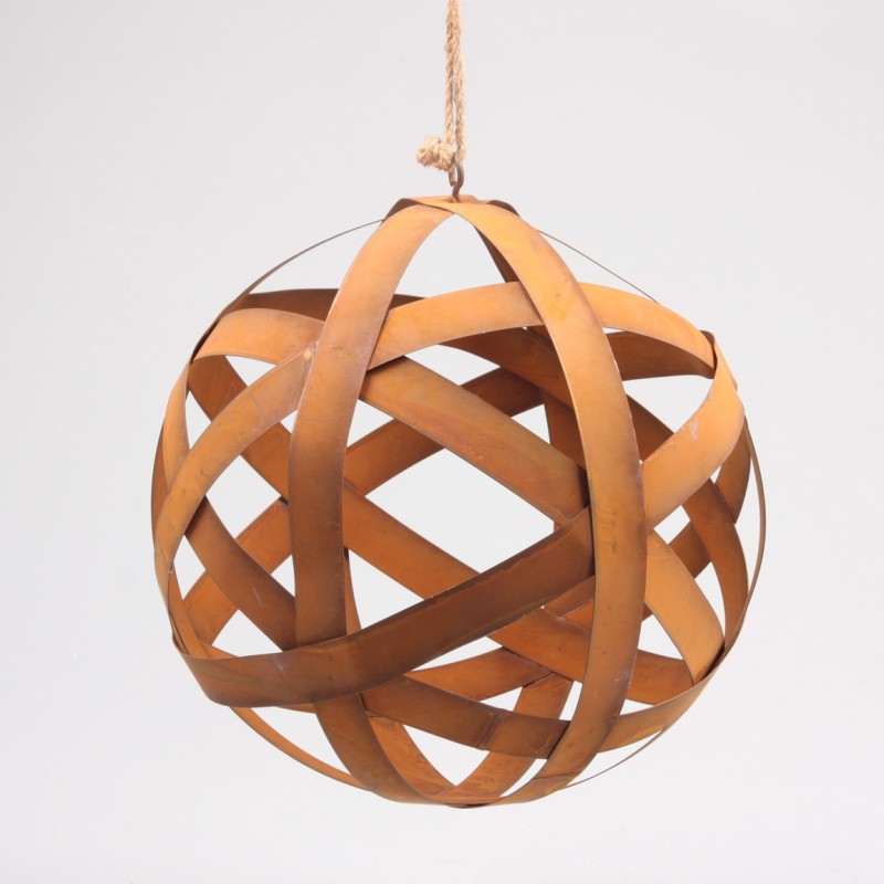 Decoratieve Ijzeren Bal Hangend Ø30cm Roestkleur