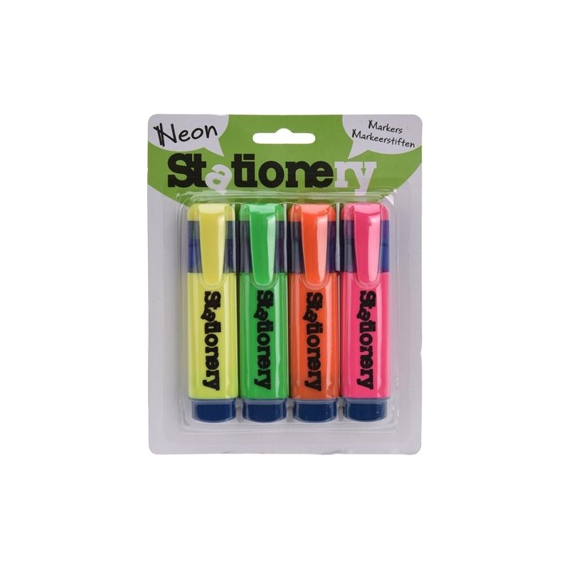 Surligneurs (marqueurs) en 4 couleurs