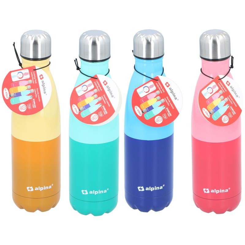 Alpina Bouteille Thermos couleur acier inoxydable 470ml