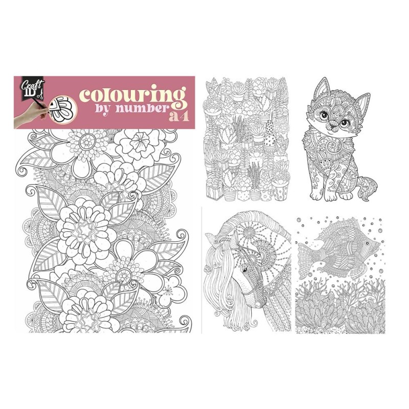 Grafix Couleur par numéro A4 5 feuilles