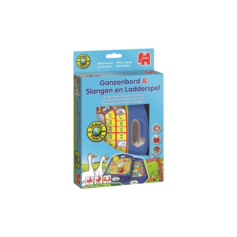 Jumbo reisspellen Ganzenbord & Slangen en Ladders Travel