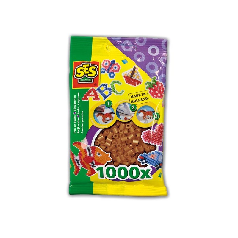 Ses perles thermocollantes marron 1000pcs.