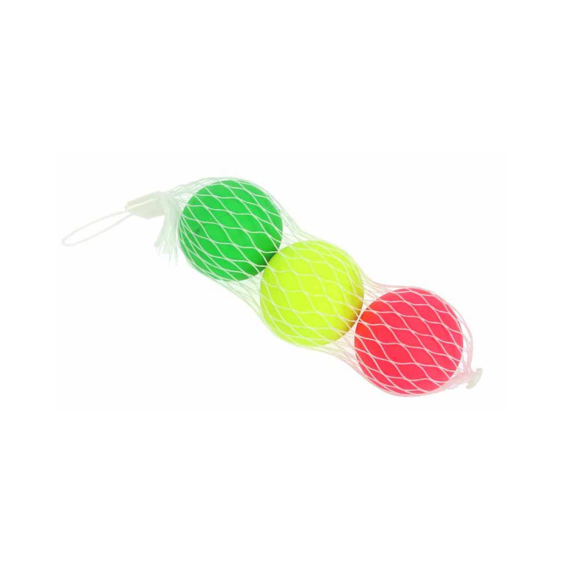 Beachballballetjes 40mm Netje A 3 Stuks Assorti Kleuren