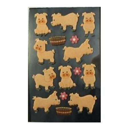 Stickervel Boerderijdier Varkentjes