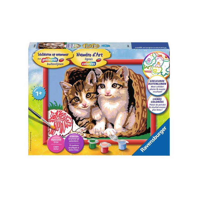 Ravensburger schilderen op nummers: Katjes in een mand