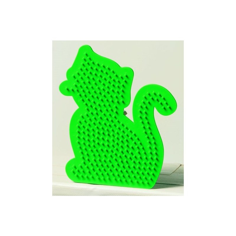 Ses strijkkralen bord kat