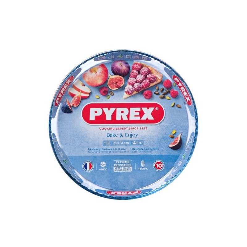 Pyrex BAKE & ENJOY  taartvorm glas 1,8L 31x31cm 5-6 personen