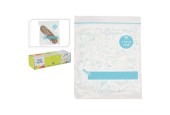 Sacs pour aliments frais 1 litre avec fermeture éclair, boîte de 20 pièces.