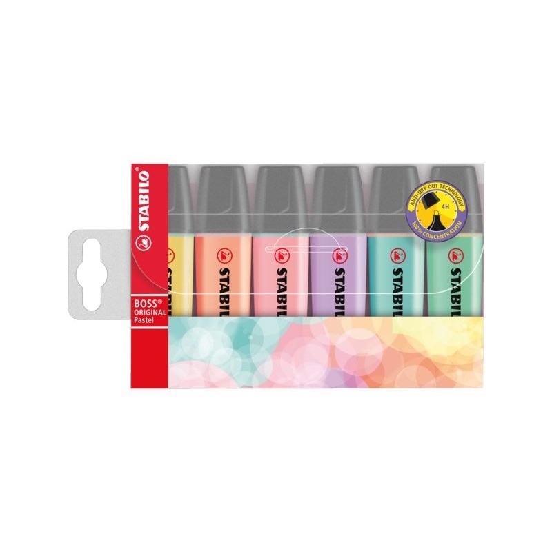 Stabilo Boss pastel etui met 6 kleuren