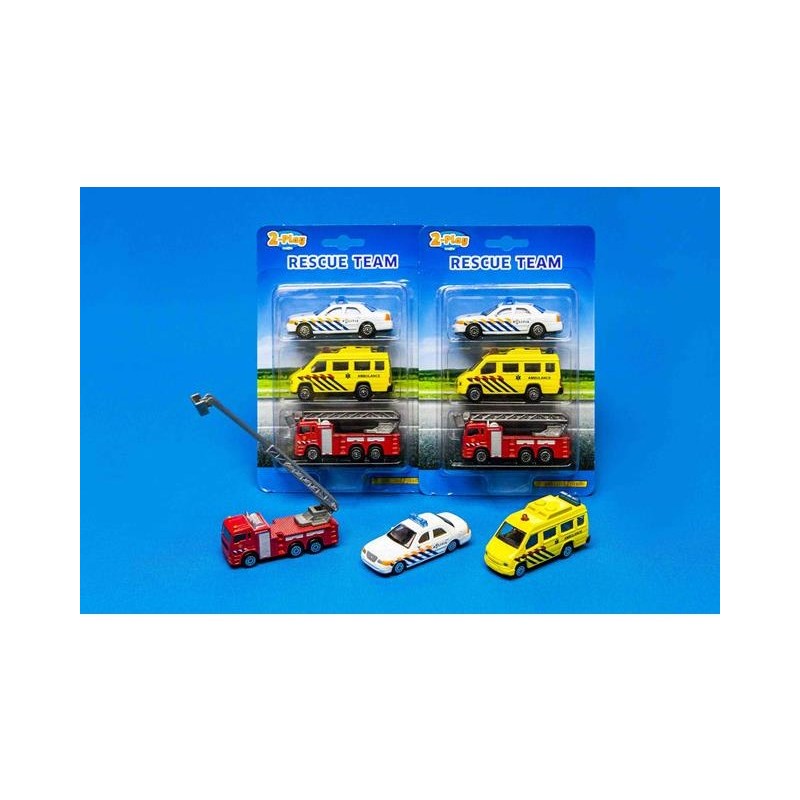 Die Cast 112 véhicules 8 cm 3-pack. Disponible en 2 versions.