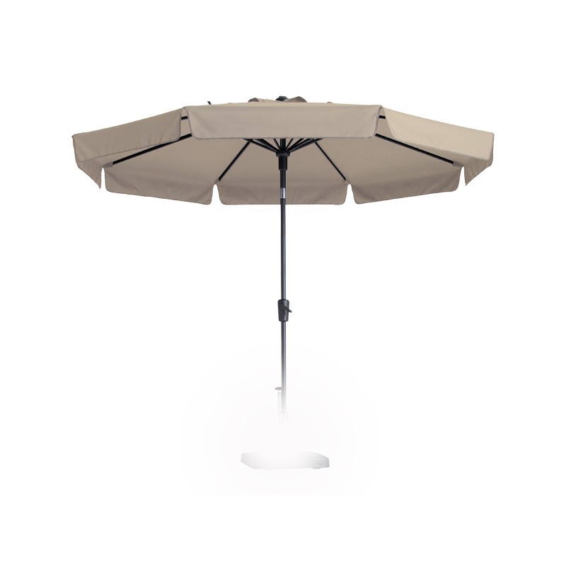 Parasol Flores 300/8,Draaisysteem+Volant Ecru
