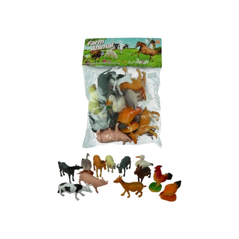 Animaux de la ferme 10 pièces dans un sachet