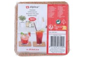 Alpina sous-verres en liège 6 pièces Ø10cm carrés ou ronds
