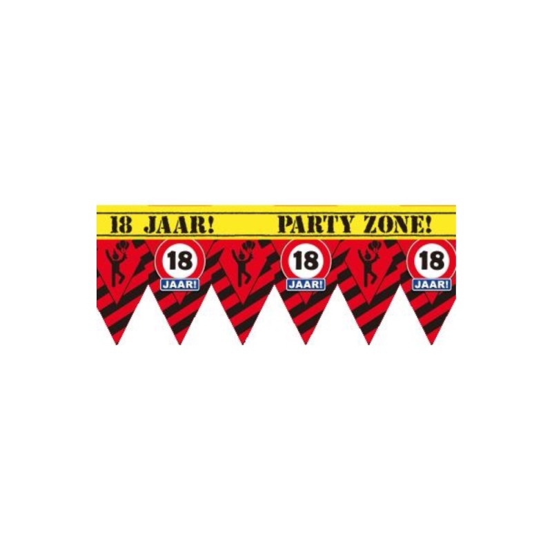 Party Tape - 18 jaar 12 meter