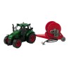 Tractor frictie met haspelaanhanger 37cm. Rood of groen. In Vensterdoos