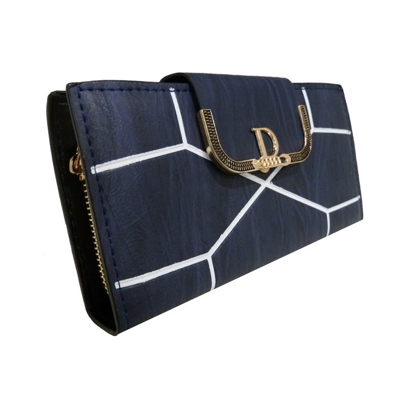 Portefeuille femme cuir artificiel D 21x10x3cm couleurs assorties sac à main