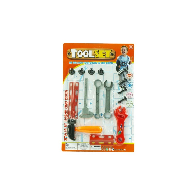 Ensemble d'outils en plastique jouet, ensemble d'outils de mécanique de 15 pièces