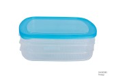 Vleeswarendoos 3-laags 16x12.5x8cm Geschikt voor vriezen en vaatwasser