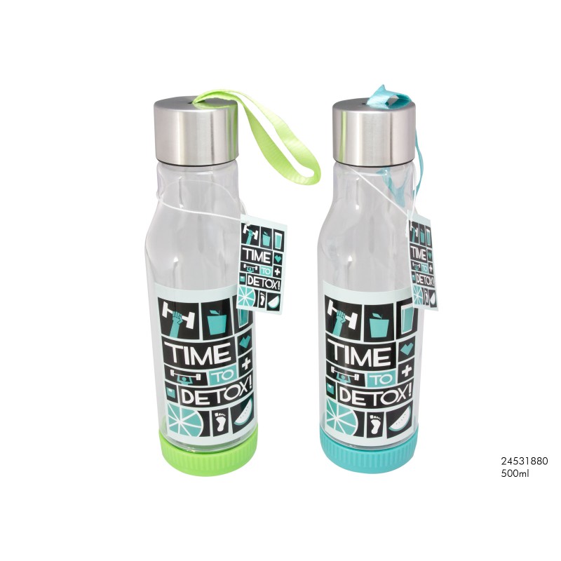 Gourde 'detox' vert/bleu