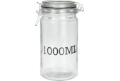 Pot de conservation en verre avec texte 1 litre 13x10x20cm