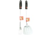 BBQ barbecuevork- en spatelset metaal 45cm